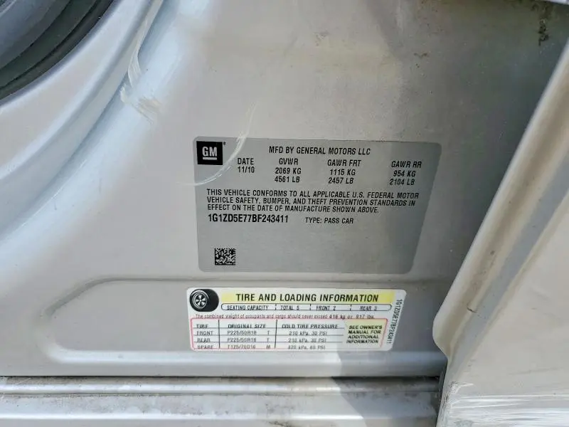 2011 CHEVROLET MALIBU 2LT  