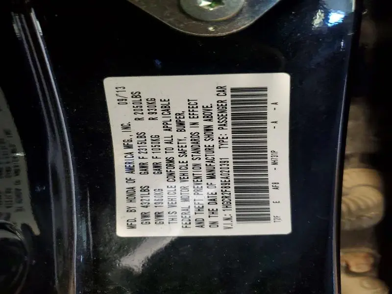 2014 HONDA ACCORD EXL  