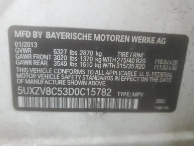 2013 BMW X5 XDRIVE50I  