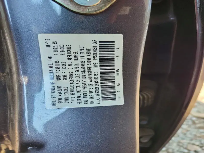 2016 HONDA ACCORD EXL  
