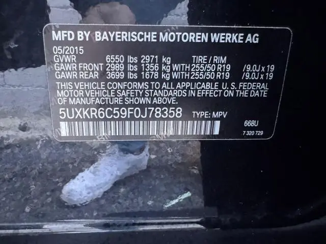 2015 BMW X5 XDRIVE50I  