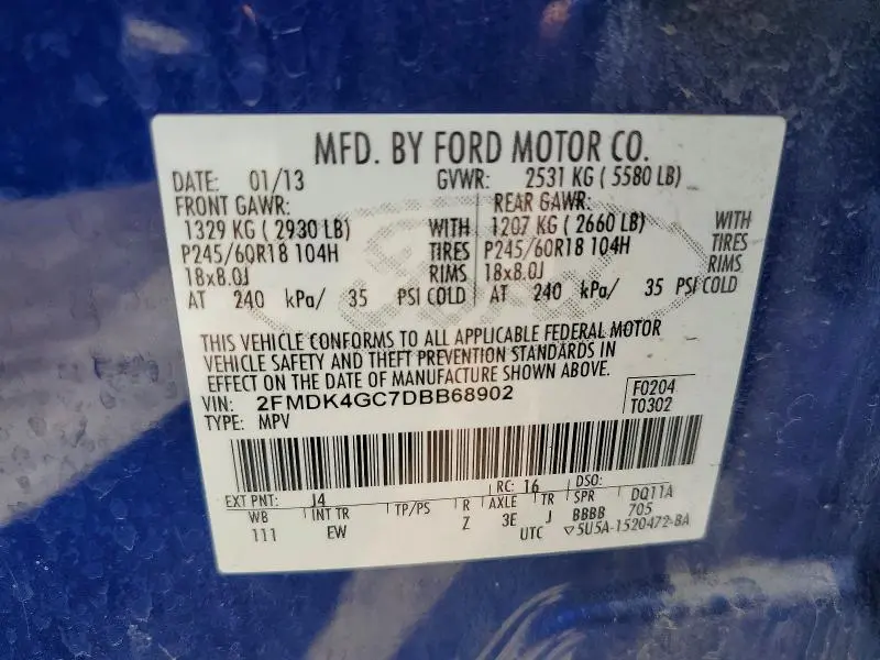 2013 FORD EDGE SE  
