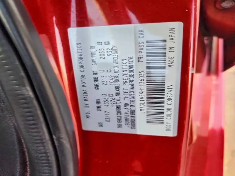 2017 MAZDA 6 TOURING  