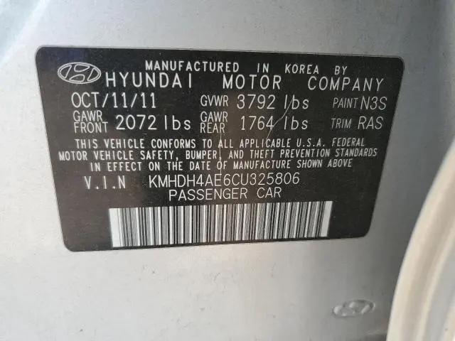 2012 HYUNDAI ELANTRA GLS  