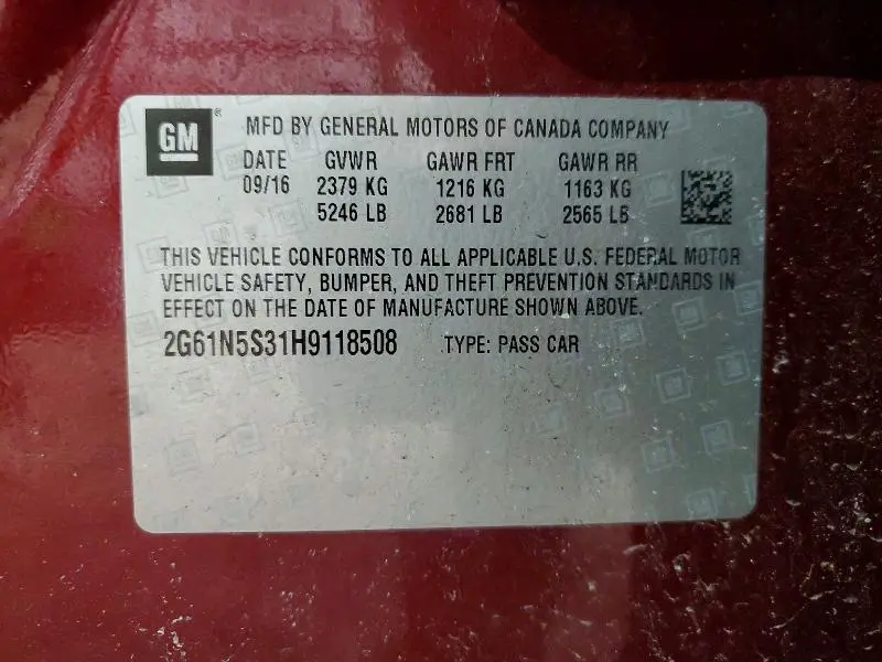 2017 CADILLAC XTS LUXURY  