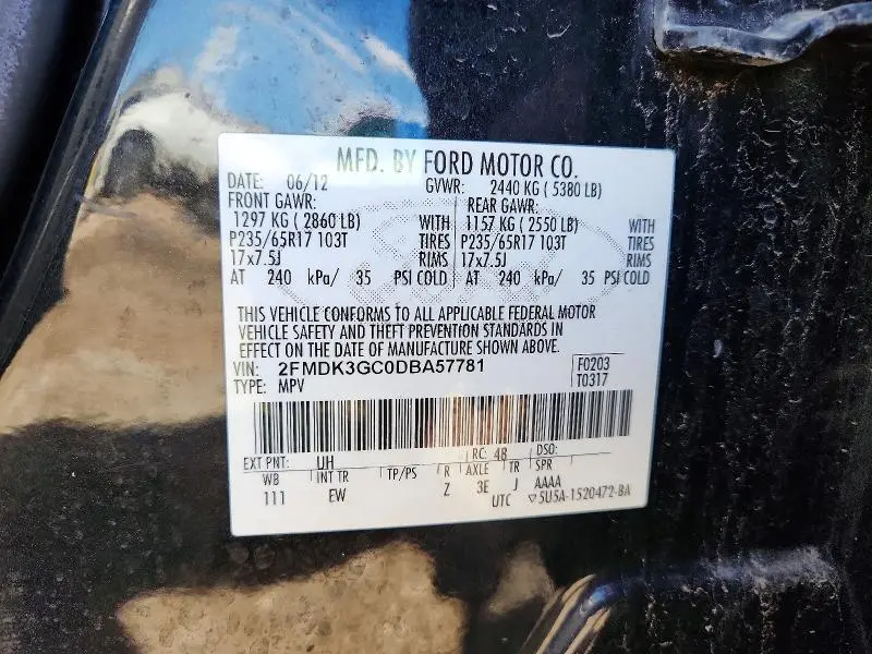 2013 FORD EDGE   