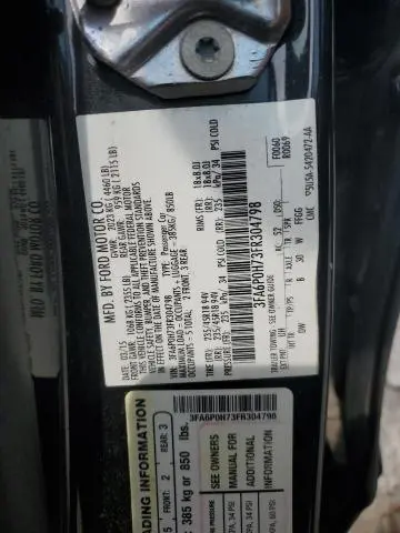 2015 FORD FUSION   