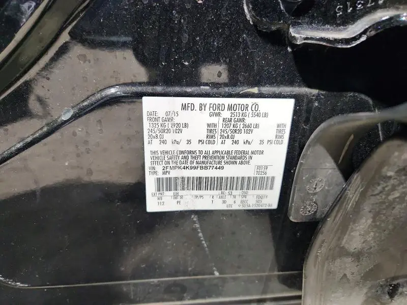 2015 FORD EDGE TITANIUM  