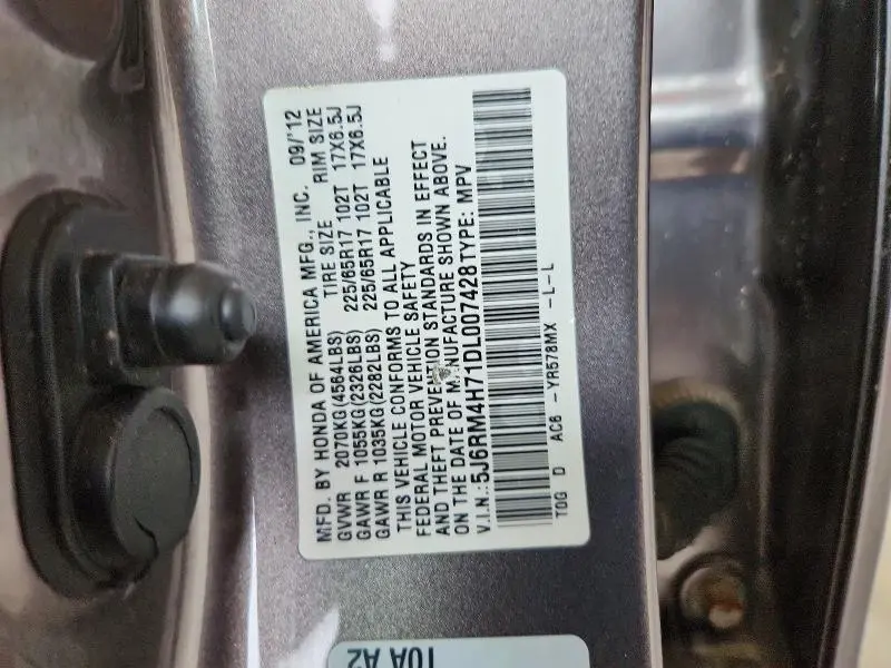 2013 HONDA CR-V EXL  