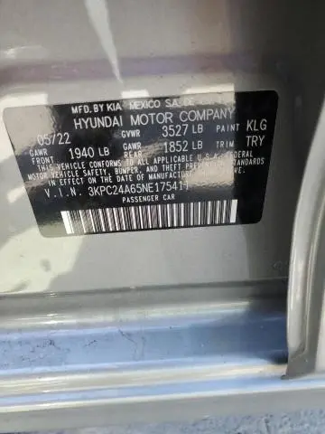 2022 HYUNDAI ACCENT SE  