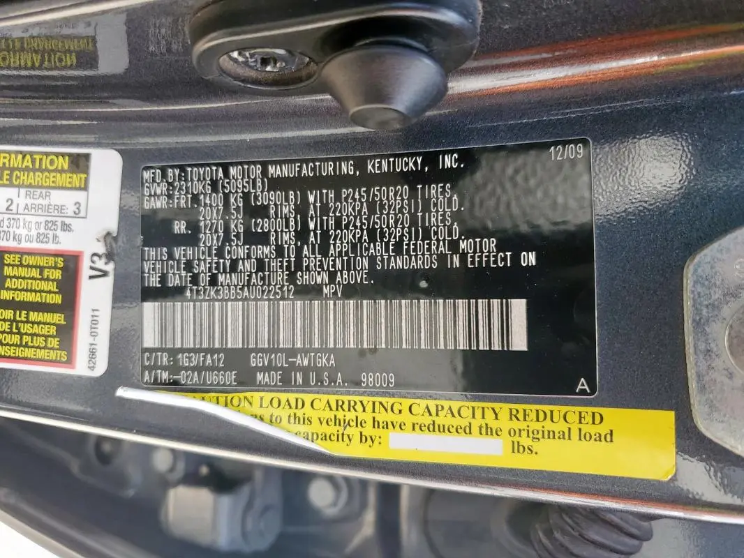 2010 TOYOTA VENZA   
