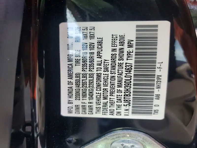 2013 ACURA RDX   