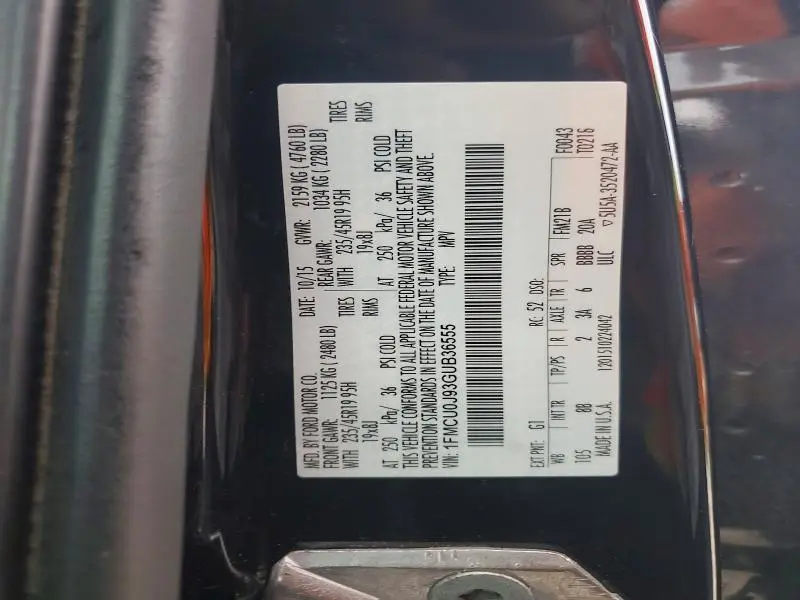 2016 FORD ESCAPE TITANIUM  