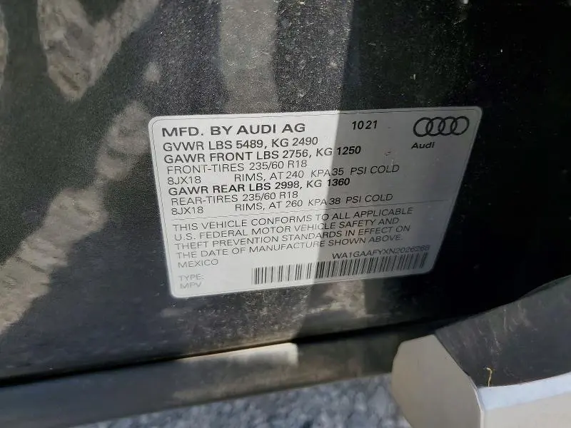 2022 AUDI Q5 PREMIUM 45  