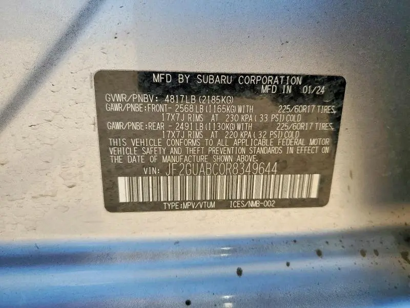 2024 SUBARU CROSSTREK   