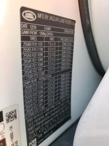 2019 LAND ROVER RANGE ROVER VELAR S  