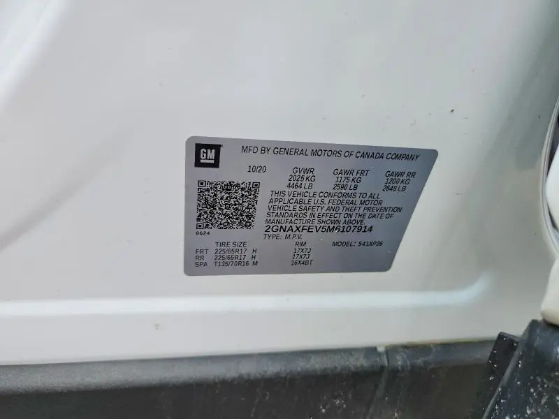2021 CHEVROLET EQUINOX   