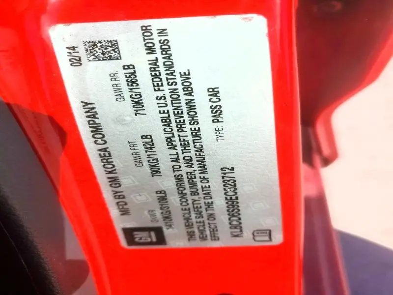 2014 CHEVROLET SPARK 1LT  