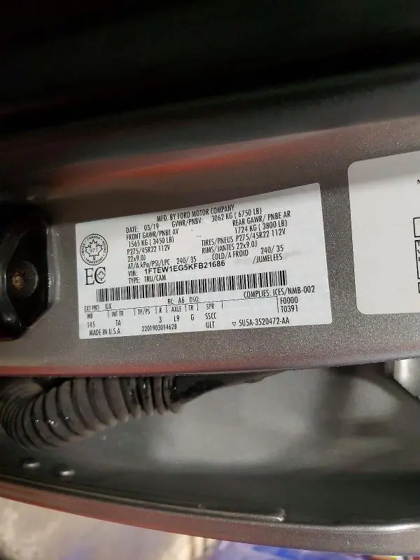 2019 FORD F150 SUPERCREW  