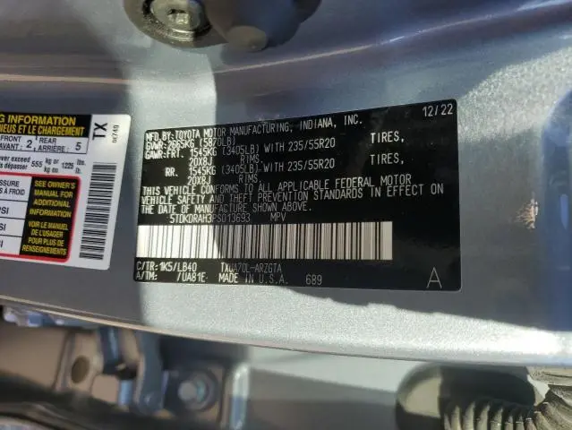 2023 TOYOTA HIGHLANDER L  