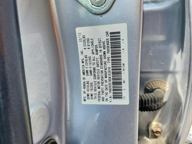 2013 HONDA ACCORD LX  
