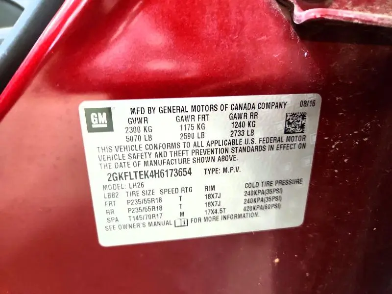2017 GMC TERRAIN SLE  