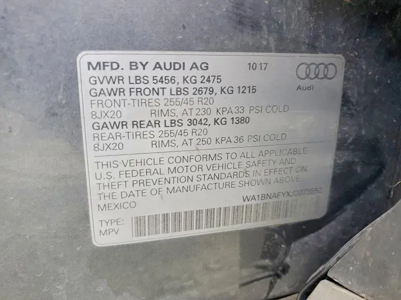 2018 AUDI Q5 PREMIUM PLUS  