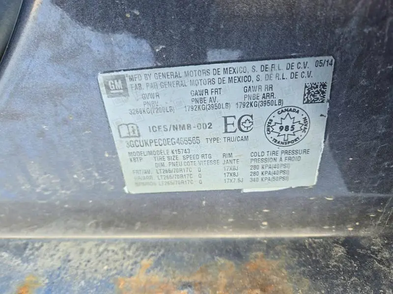 2014 CHEVROLET SILVERADO K1500  