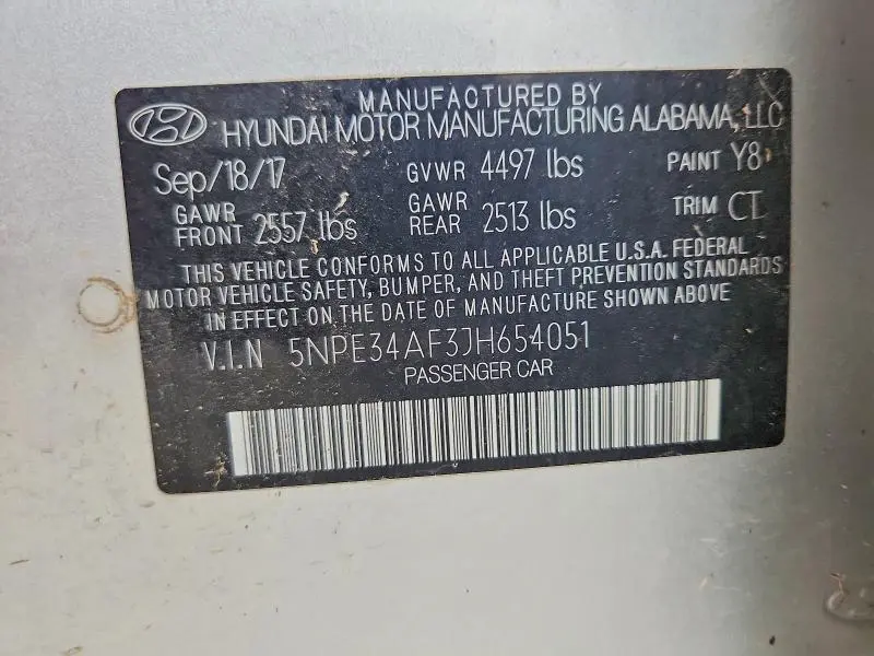 2018 HYUNDAI SONATA SPORT  