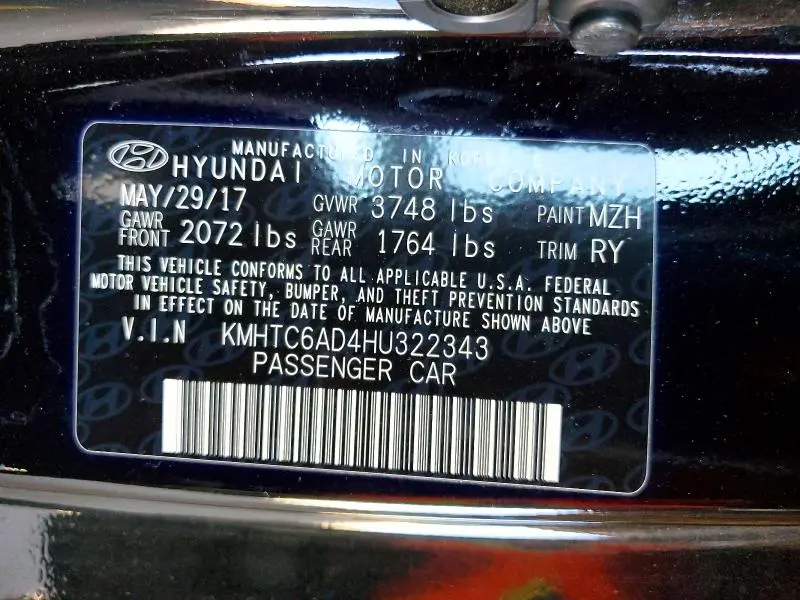 2017 HYUNDAI VELOSTER VALUE EDITION  