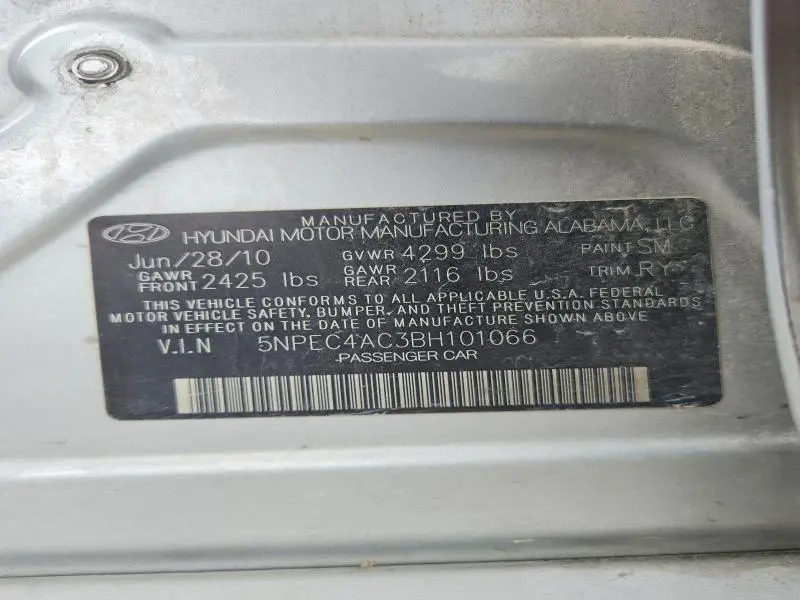 2011 HYUNDAI SONATA LIMITED  