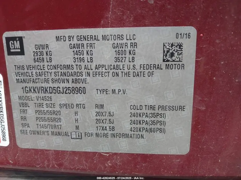 2016 GMC ACADIA SLT-1