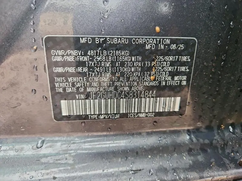 2025 SUBARU CROSSTREK PREMIUM  