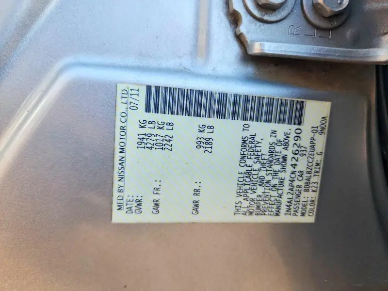 2012 NISSAN ALTIMA 2.5  