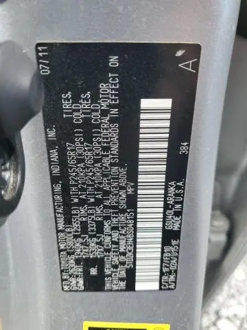 2011 TOYOTA HIGHLANDER BASE  