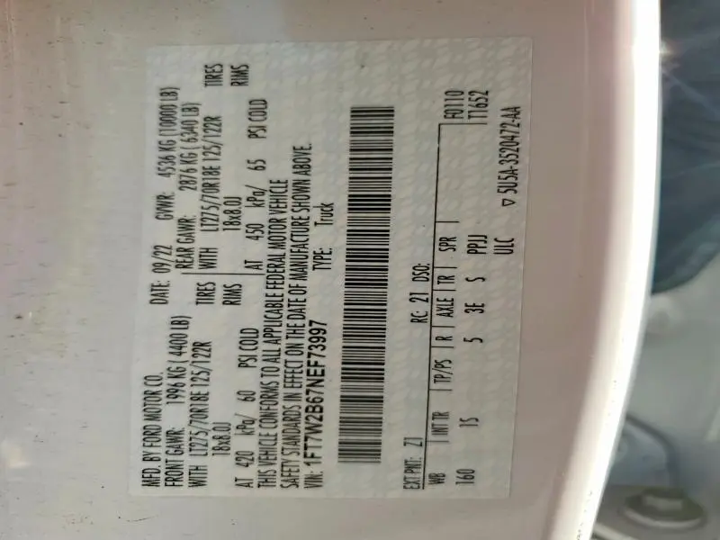 2022 FORD F250 SUPER DUTY  