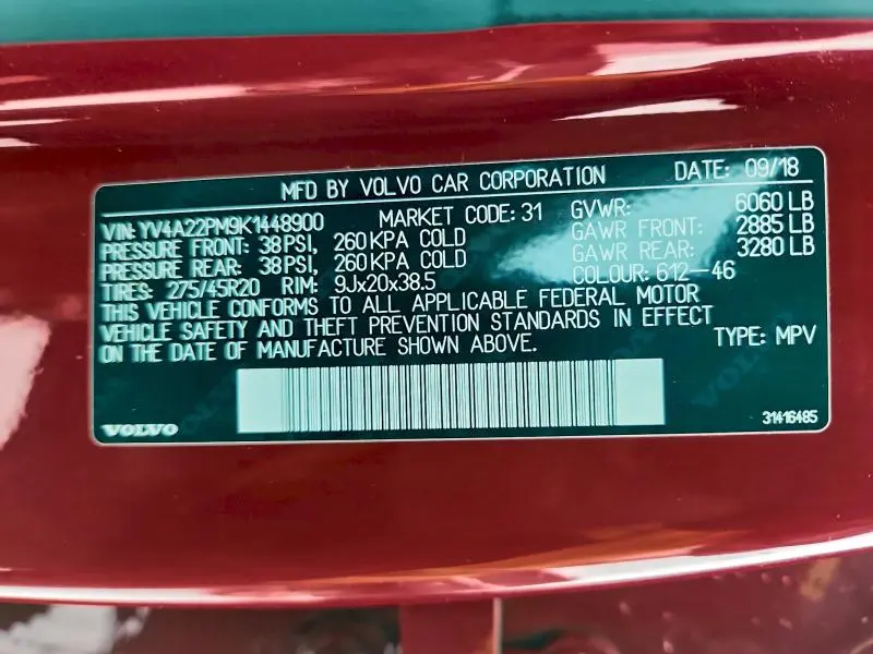 2019 VOLVO XC90 T6 R-DESIGN  