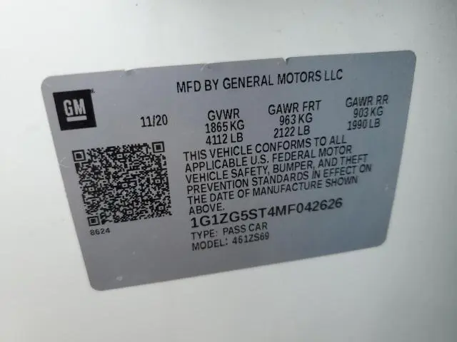 2021 CHEVROLET MALIBU RS  