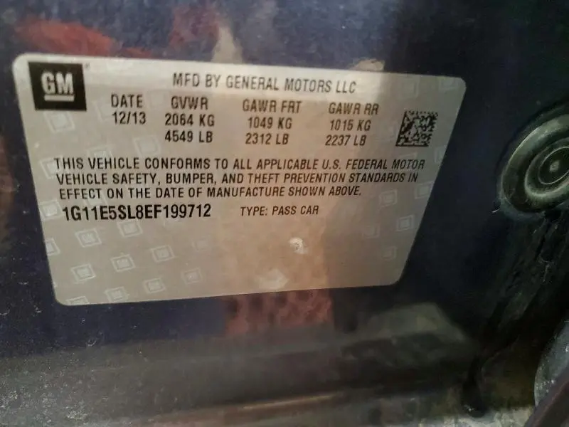 2014 CHEVROLET MALIBU 2LT  