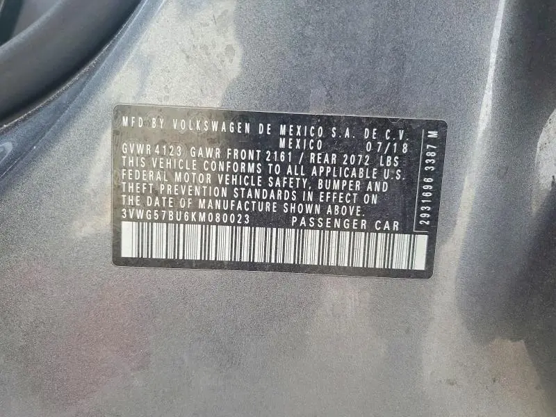 2019 VOLKSWAGEN JETTA SEL PREMIUM  