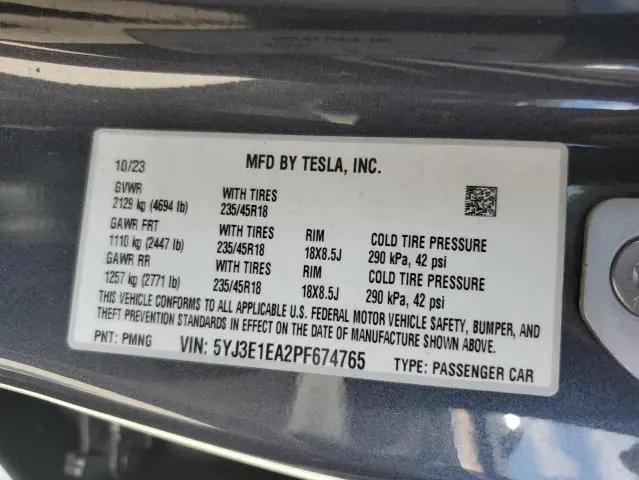2023 TESLA MODEL 3   