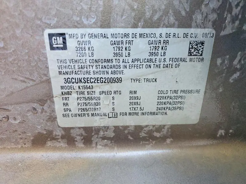 2014 CHEVROLET SILVERADO K1500 LTZ  