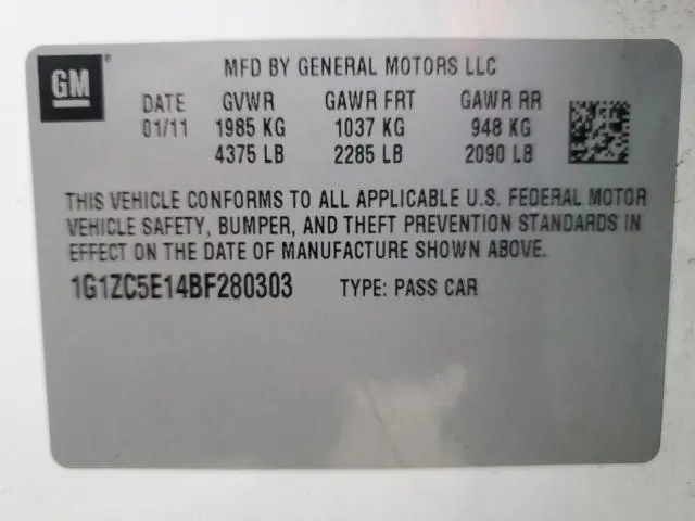 2011 CHEVROLET MALIBU 1LT