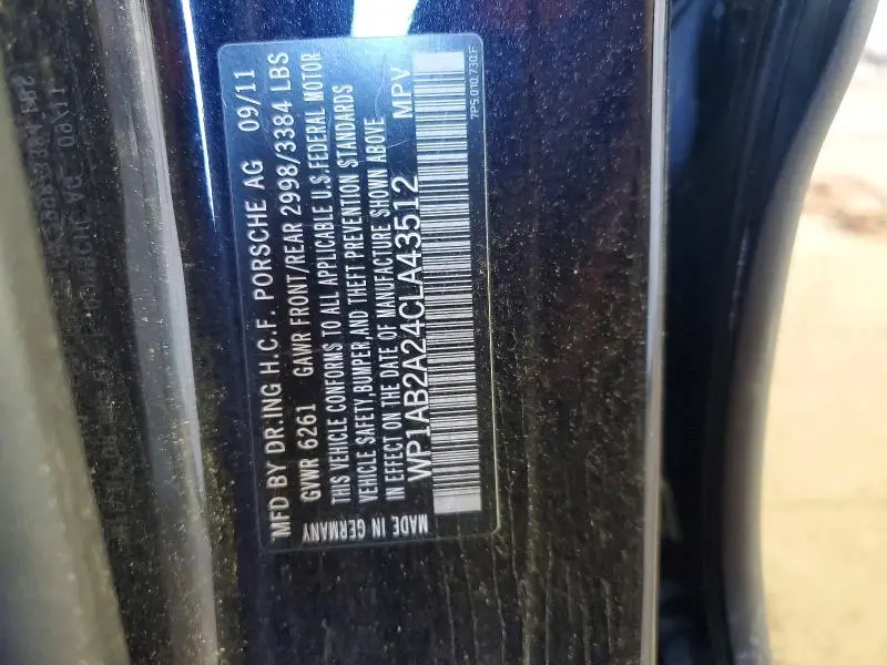 2012 PORSCHE CAYENNE S  