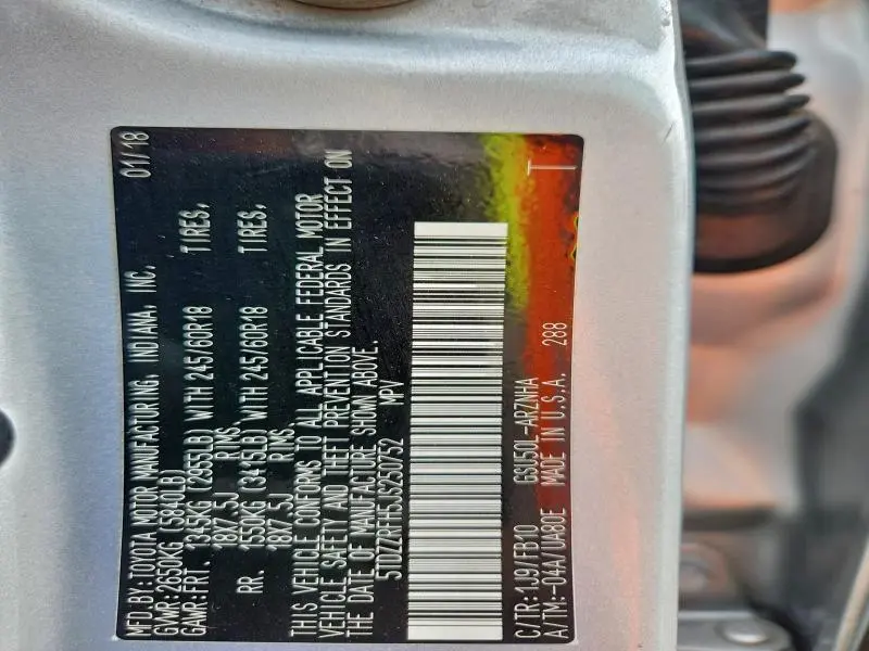 2018 TOYOTA HIGHLANDER LE  