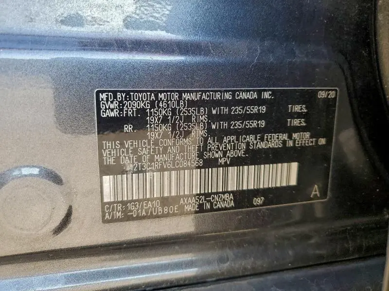 2020 TOYOTA RAV4 XLE PREMIUM  