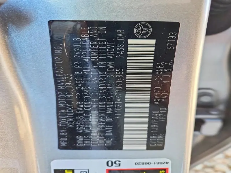 2020 TOYOTA CAMRY BASE  