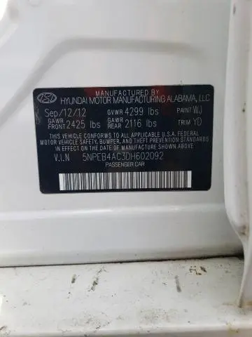 2013 HYUNDAI SONATA GLS  