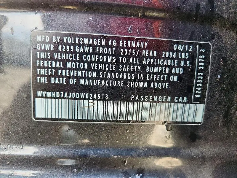 2013 VOLKSWAGEN GTI   