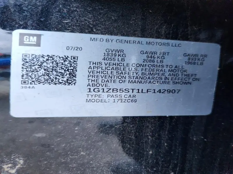 2020 CHEVROLET MALIBU LS  